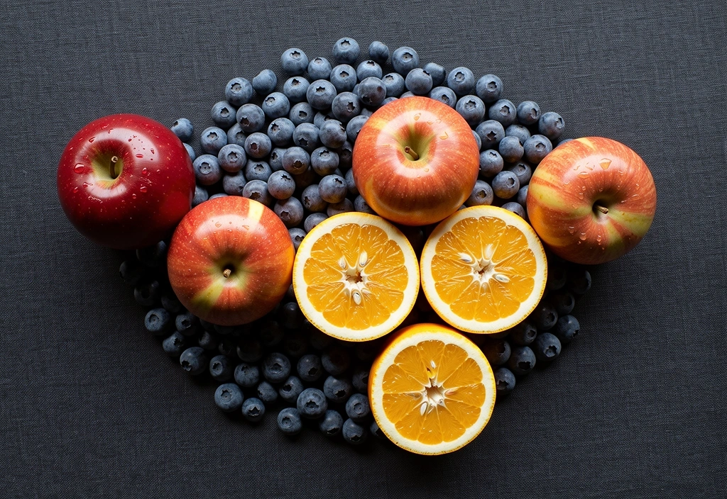 Selección de frutas naturales